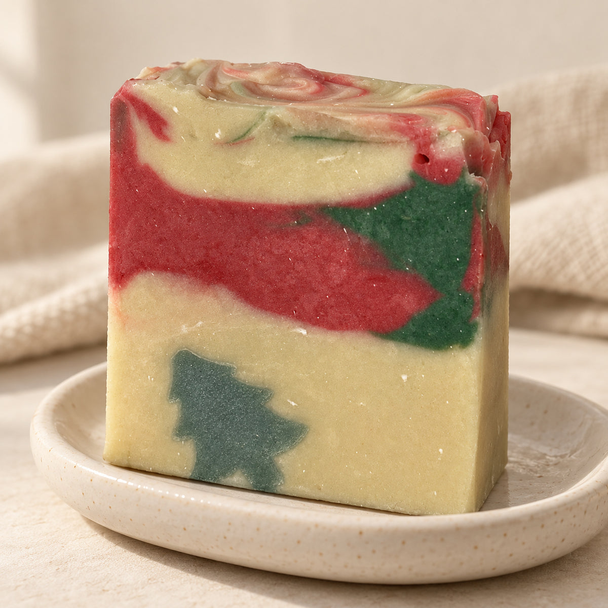 Evergreen Wish | Glow Tree-Embed Bar Soap